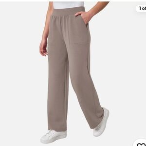NWT Mondetta Ultra-Soft Wide Leg Pant tan XL S